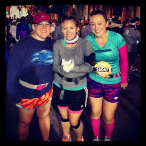Stephanie with two friends who ran their first marathon at the Nike Women's Marathon in San Francisco.
