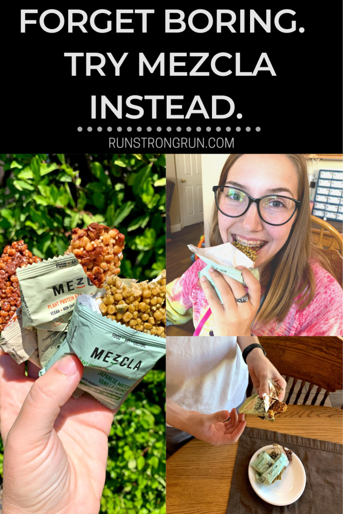 Forget boring.  Try Mezcla, a plant based protein bar, instead.